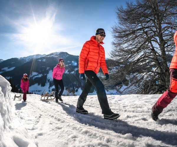 Winterwanderungen ab Haus möglich